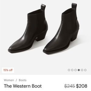 Never worn everlane western boot size 8